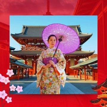 Red and White Traditional Travel To Japan Instagram Post - 1